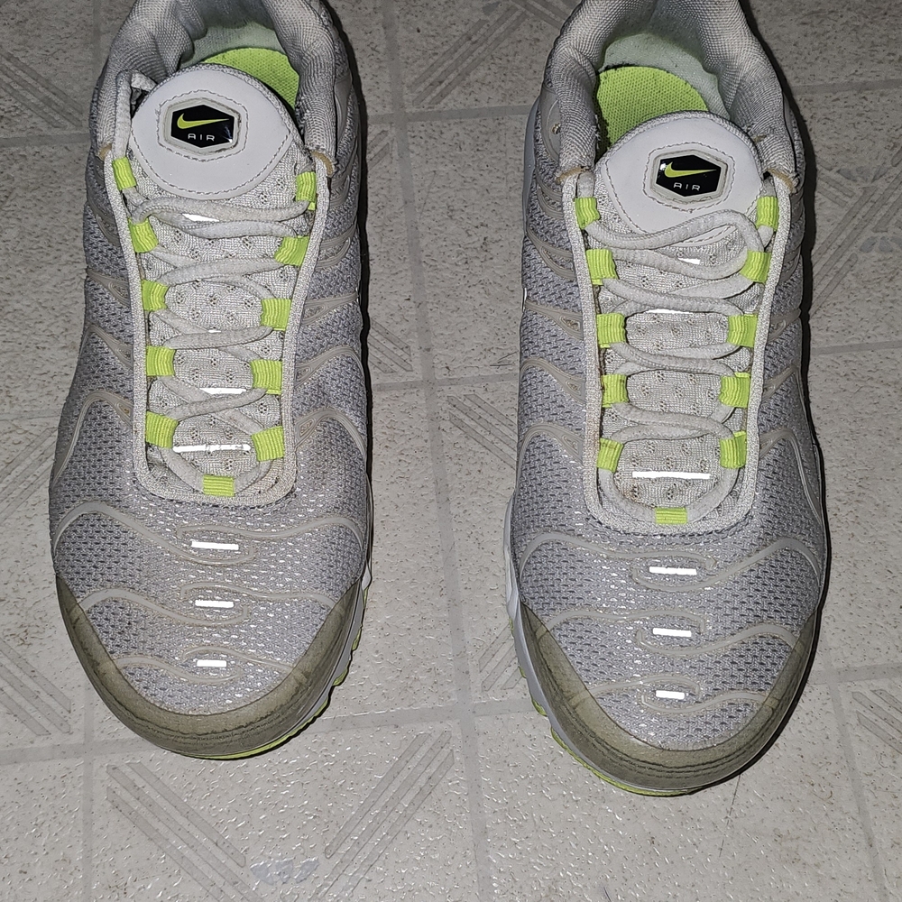 Gray and Green Nike Air Max Sneakers